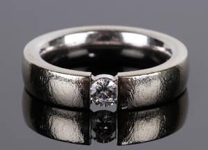 Bræmer-Jensen brillantring af hvidguld 14 kt.