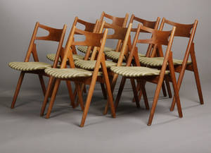 H. J. Wegner, otte savbukkestole, model CH-29 8
