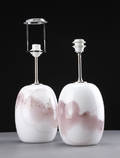 Holmegaard Glasværk. To bordlamper, model Sakura. 2