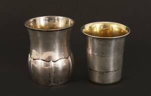 Bägare 2st, silver, 1800-tal