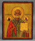 Russisk ikon forestillende Sankt Nikolaus 