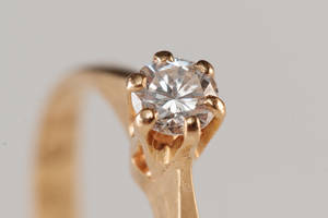 Solitaire ring 18 kt. guld ca. 0,20 ct. 