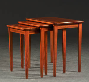 Satsbord i mahogny, 1950-tal