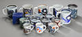En samling årskrus fra Aluminia samt Kgl. Porcelæn 16