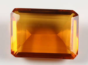 Uindfattet citrin. Ca. 172.75 ct