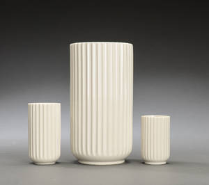 Lyngby Porcelæn. Tre vaser 3 