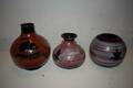 3 Vaser I Svart Glas 62