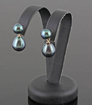 14kt gold fresh water pearl earrings 2