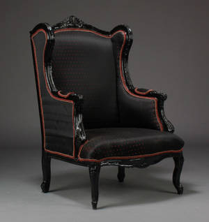 Bergere, sortlakeret træ