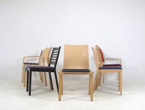 Set verschiedener Schichtholz Stühle von Brunner 9