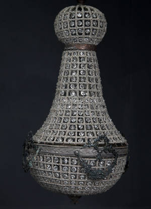 Sækkeformet prismekrone, empireform, 2021 årh. 