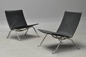 Poul Kjærholm. Par hvilestole model PK-22 fra 2007 2