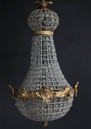 Sækkeformet prismekrone, empireform, 2021 årh. 