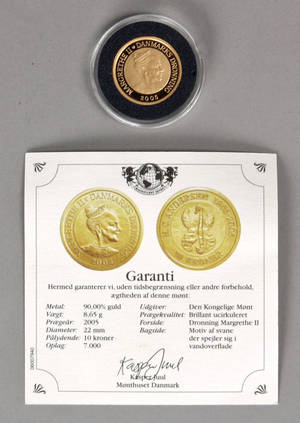 Dansk guld tikrone