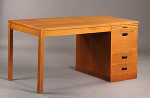 SB møbler. Skrivebord af egetræ, 1965