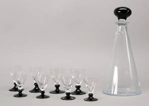 Holmegaard. Karaffel samt glas 9