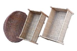 Flätade korgar 3st, 181900-tal