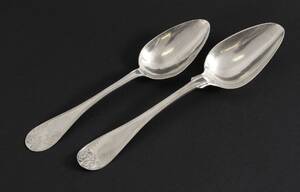Matskedar 2st, silver, Gammal Fransk, 185861