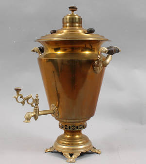 Samovar mässing Ryssland 1900-talets första del