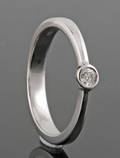 Diamond ring, 18kt. white gold, approx. 0.07ct.