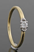 Diamond ring, 18kt. gold, approx. 0.10ct. 