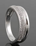 Diamond ring, 18kt. white gold, approx. 0.17ct. 