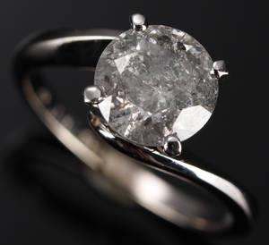 Diamantring, 14 kt med 2.10 ct