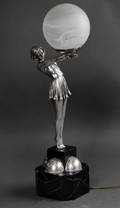 Bordlampe, art deco-stil, 1900-tallet