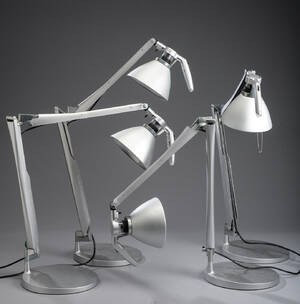 Paolo Rizatto  Alberto Meda for Luceplan, Fire bordlamper model Fortebraccio 4