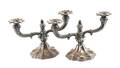 Kandelabrar ett par, nysilver, 1900-tal