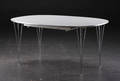 Piet Hein  Bruno Mathsson. Super Ellipse spisebord med to tillægsplader 3