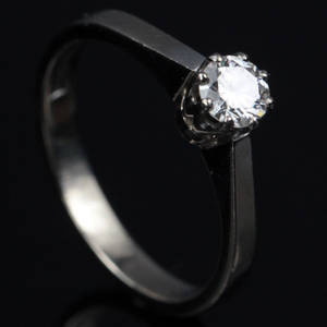 Solitaire ring ca. 0.30 ct. WesseltonVS