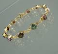 Spinell Armband gefertigt aus 14Kt. Gelbgold