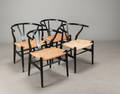Hans J. Wegner. Sæt på fire Y - stole, model CH-24 4 