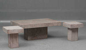 Tre borde af støbt beton 3