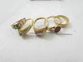 Ringar, 5 st. 18k. 4 st. med stenar