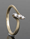 Diamond ring, 14kt. yellow gold, approx. 0.11ct.