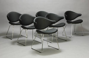 365 North, spisestole, model Acura, sort læder 6