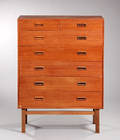 Dansk møbelproducent. Høj kommode af teak  