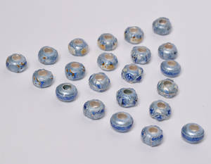 Charlotte Borgen, 20 charms -  emaljebeadscharms - støvblå 20