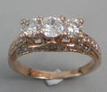 Brillant- og diamantring. Ca. 1.09 ct Denne auktion er annulleret1974733
