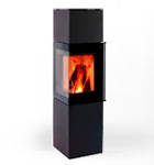 Jydepejsen brændeovn, model Panorama 1500 Sort. Demomodel