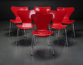 Arne Jacobsen. Sæt på seks 7er stole 3107 6 