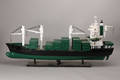 Containerskib, håndbygget model