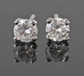 Earrings in 14k  set with brilliant cut diamonds 0.64 ct 2