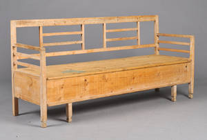 Slagbænk af fyrretræ