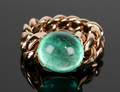 Pomellato smaragdring af rosa guld 18 kt.