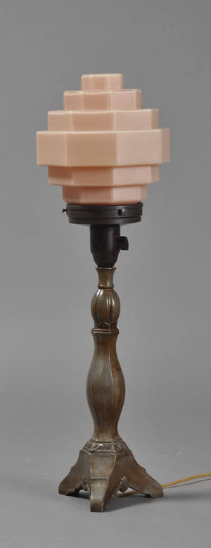 Bordlampe, Just Andersen, diskometal, nr. 01.