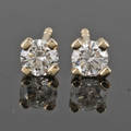 Earrings in 14k  set with brilliant cut diamonds 0.52 ct 2