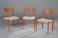 N. O. Møller. Spisestole af teaktræ, model 71 3